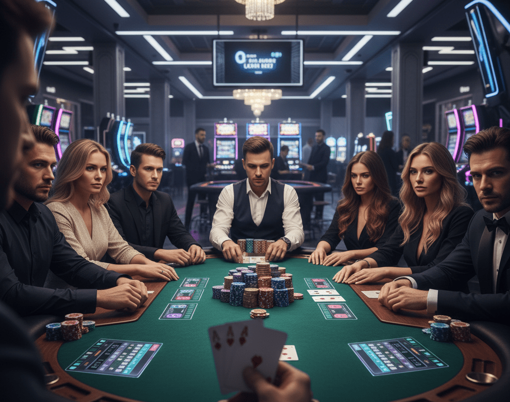 High stakes poker table at Lavish Luck Casino